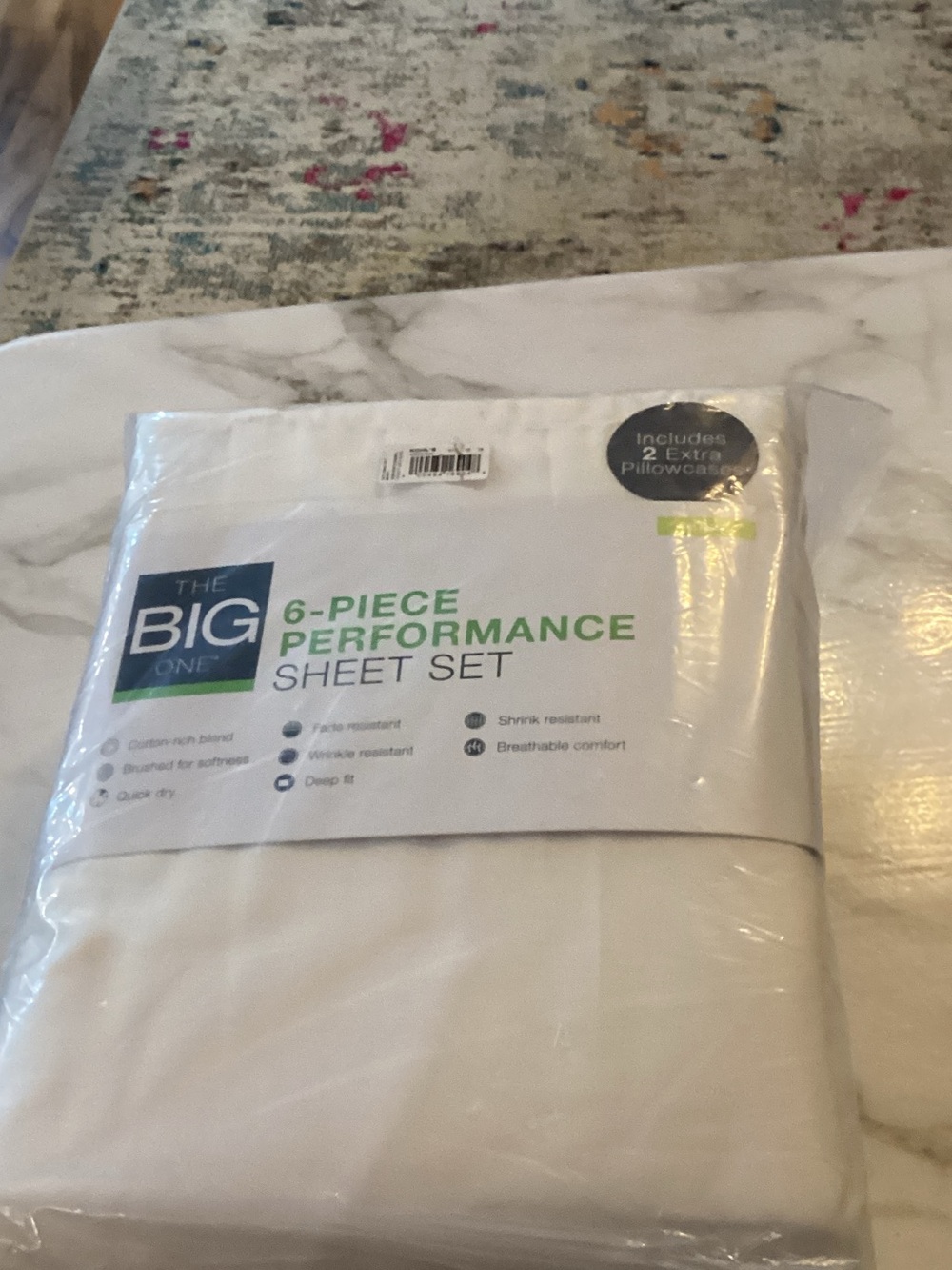The Big One White 6-Piece Performance Sheet Set